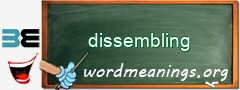 WordMeaning blackboard for dissembling